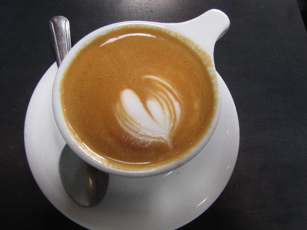  My first macchiato at Cartel Coffee Lab's downtown Tucson location