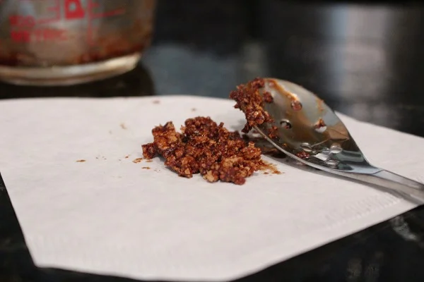  White vinegar will be less sticky