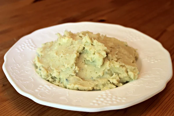 The slightly blue hue is due to delicious gorgonzola! 