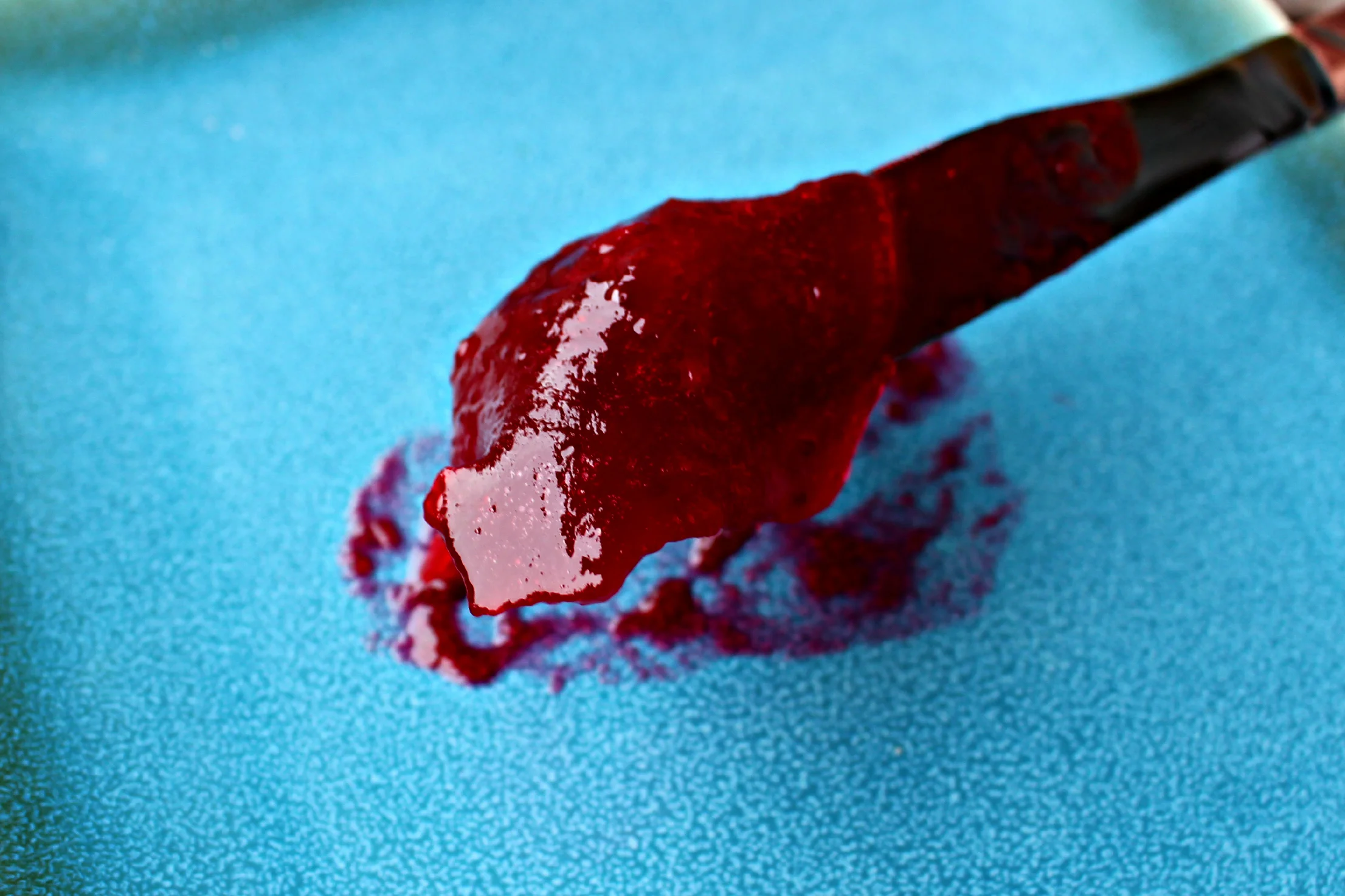 Skin taken off the top of the cran-orange sauce.
