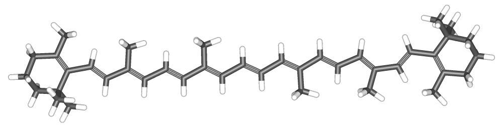 Image source "BetaCarotene-3d" by Sbrools - Own work. Licensed under CC BY-SA 3.0 via Wikimedia Commons .