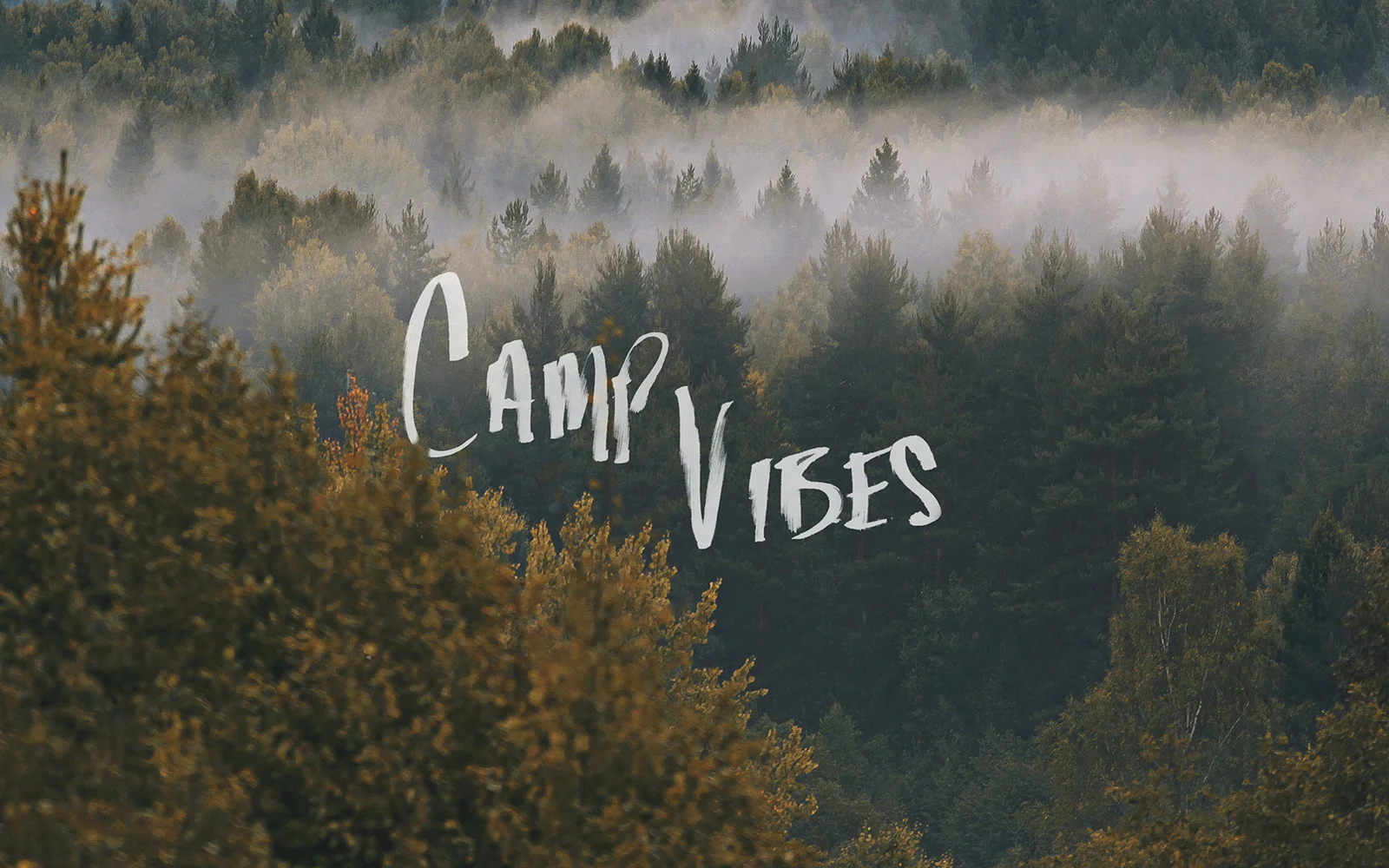 CAMP VIBES - Original Type and Design Treatment.