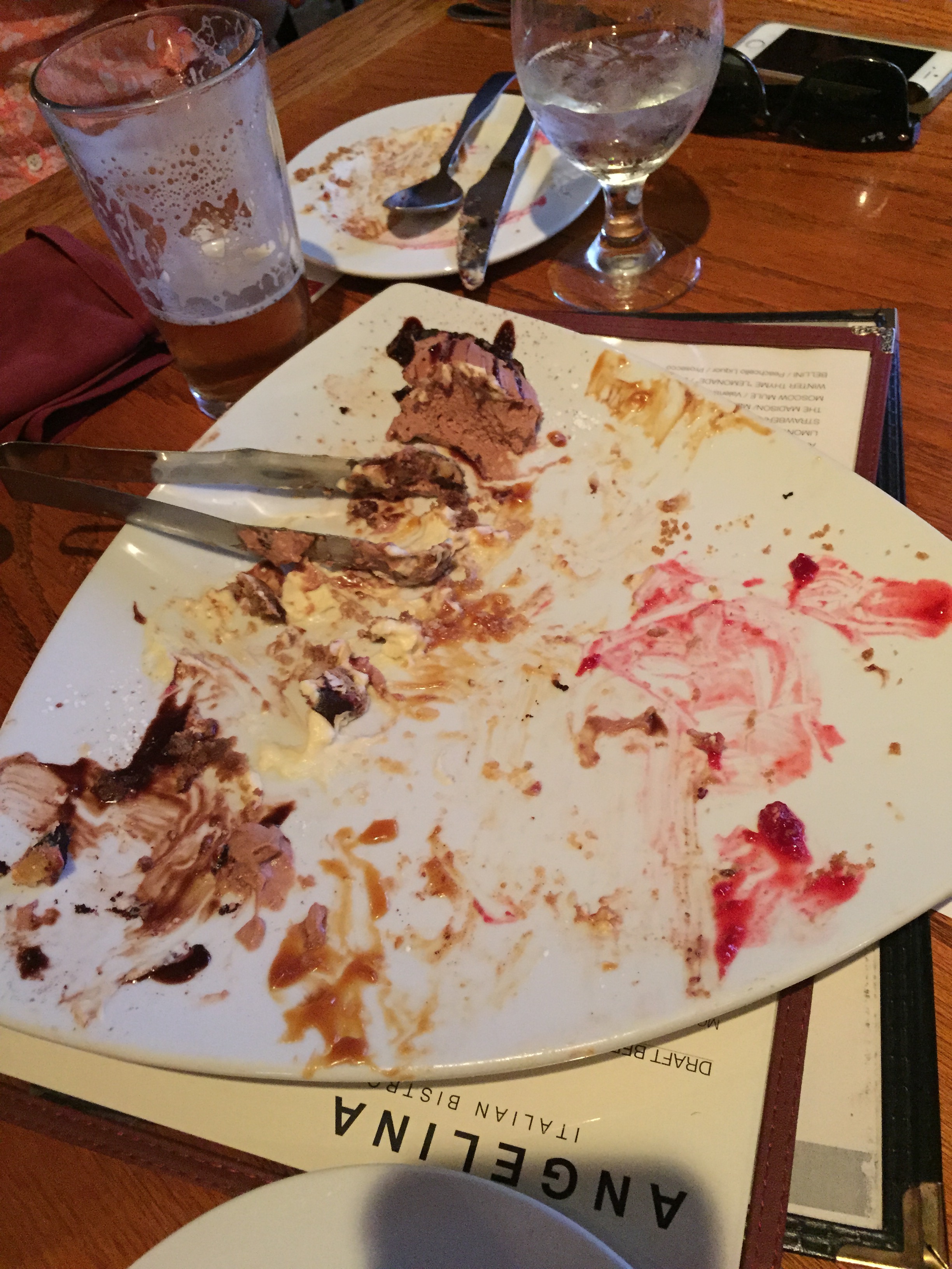 Dessert at Angelina Italian Bistro was eaten before we could even snap a picture.