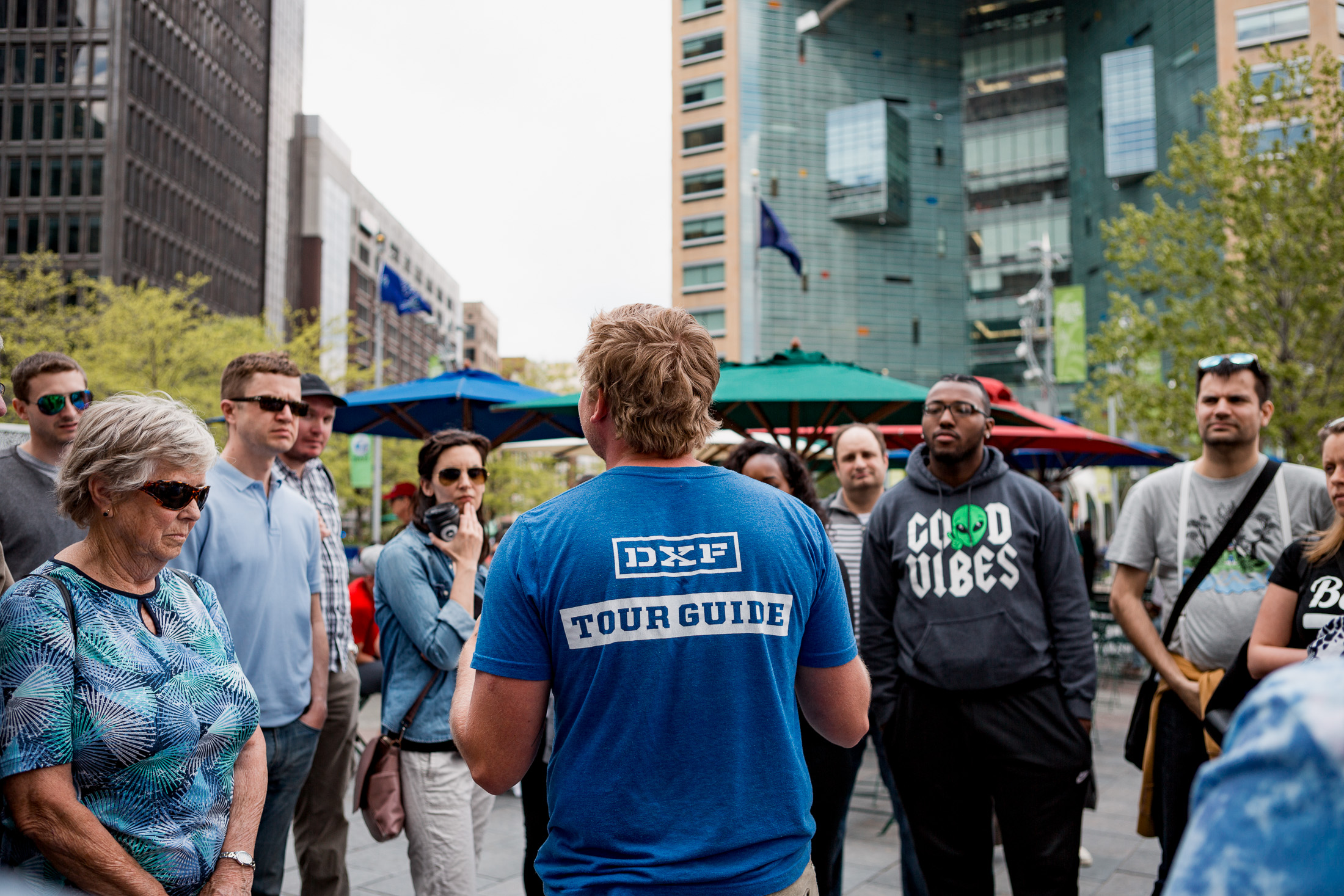 Kicking off a tour in Campus Martius Park