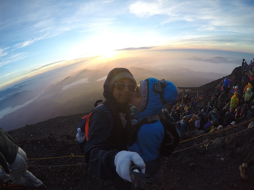 At the summit 3775 meters above sea-level