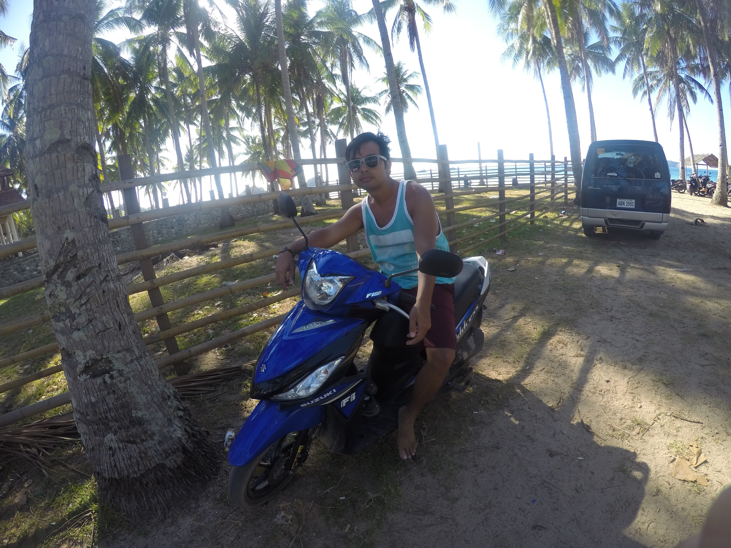 Motorbike in Nacpan Beach
