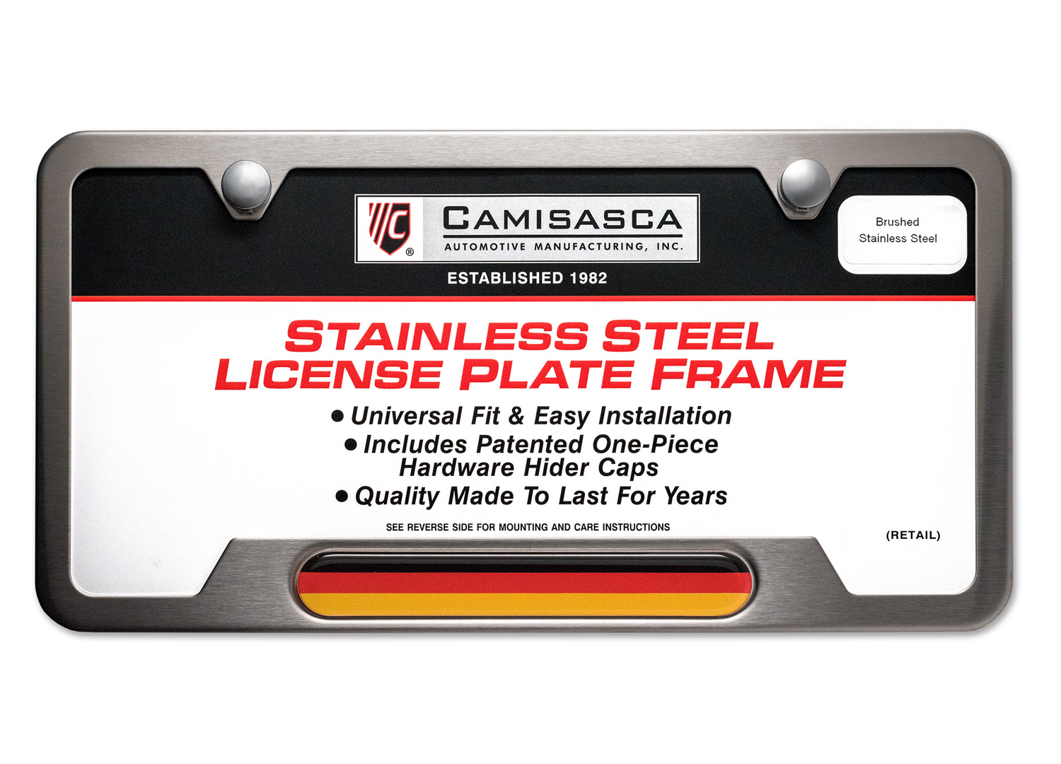 LIMA PERU FLAG COUNTRY License Plate Frame Stainless Metal Tag Holder 