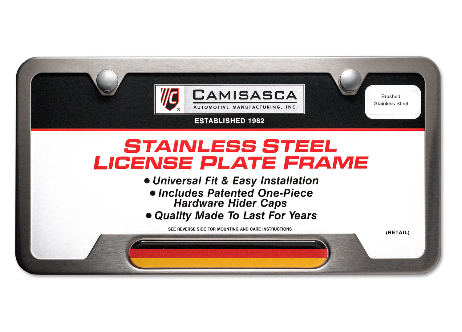 Camisasca-Automotive-Mfg-German-Flag-Stainless-Steel-License-Plate-Frame.jpg
