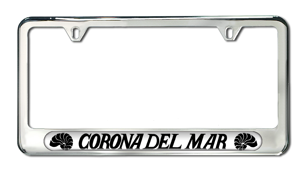 Corona California City/State/College Vanity Aluminum License Plate Tag Black 
