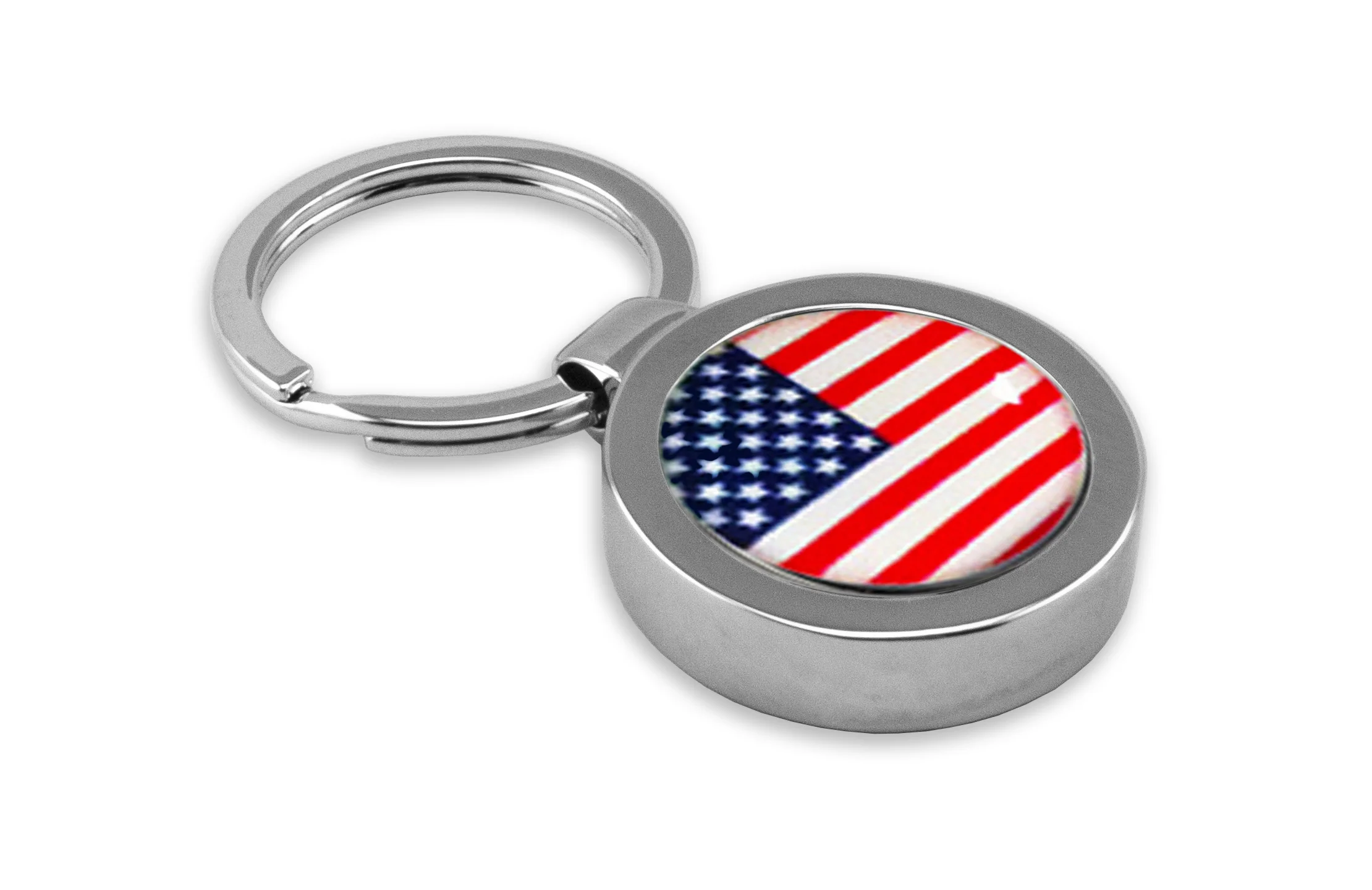 American Flag Medallion Keychain