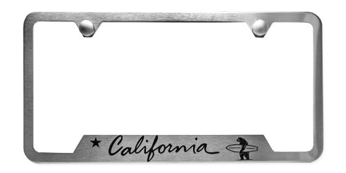 California Surfer Bear License Plate Frame