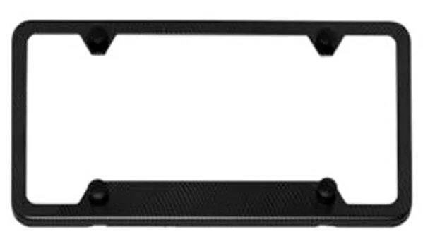Carbon Fiber Faux Semi Wide Bottom License Plate Frame