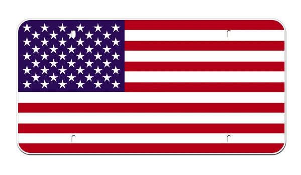 American Flag License Plate