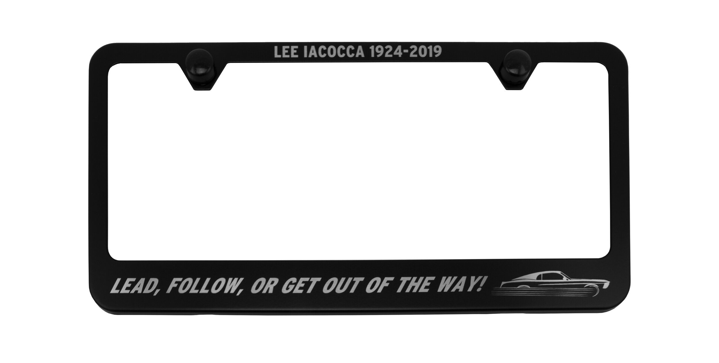 Camisasca Lee Iacocca Commemorative Stainless Steel License Plate Frame