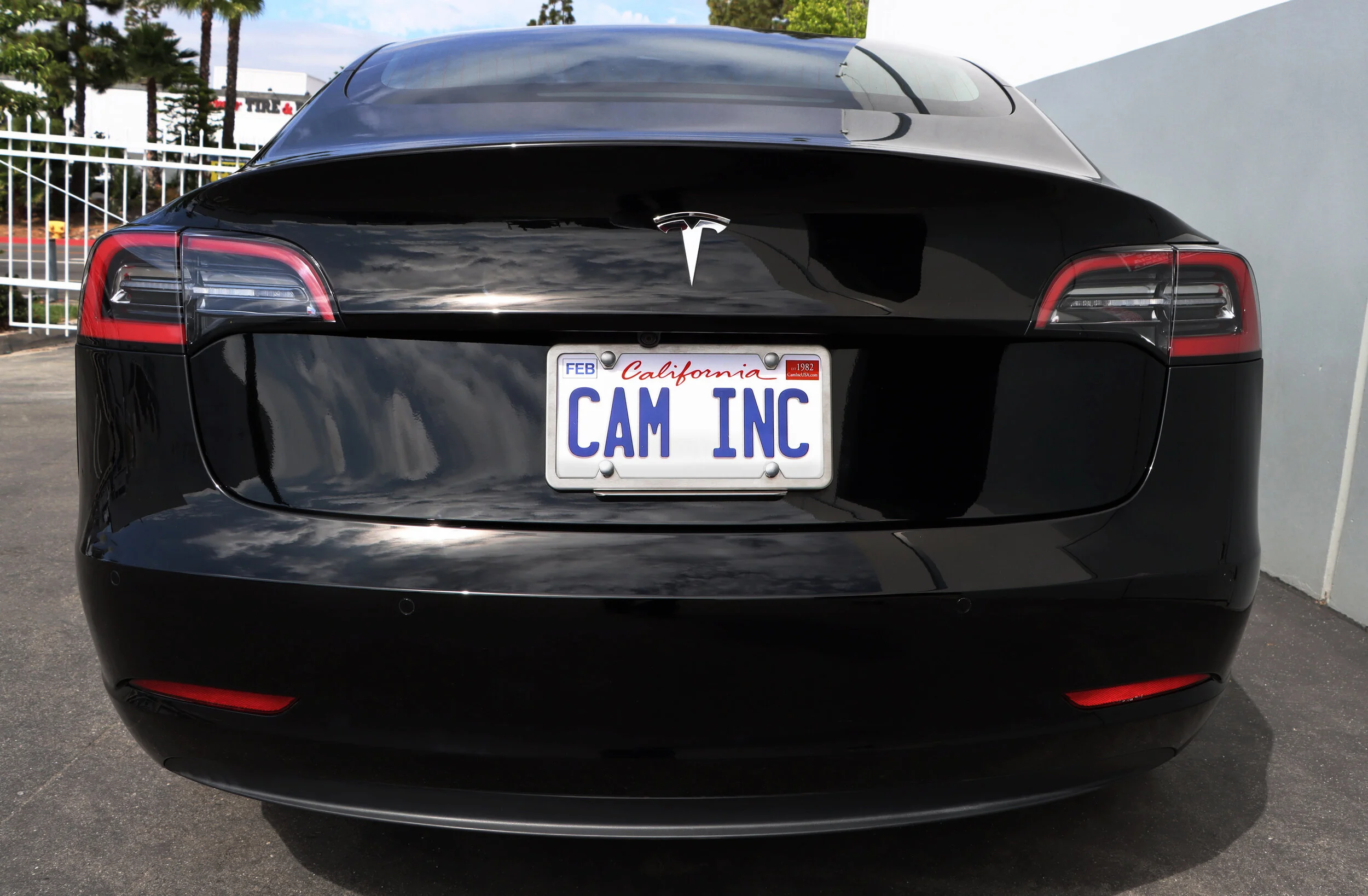 Tesla Model 3 with Camisasca tailgate closing trunk handle