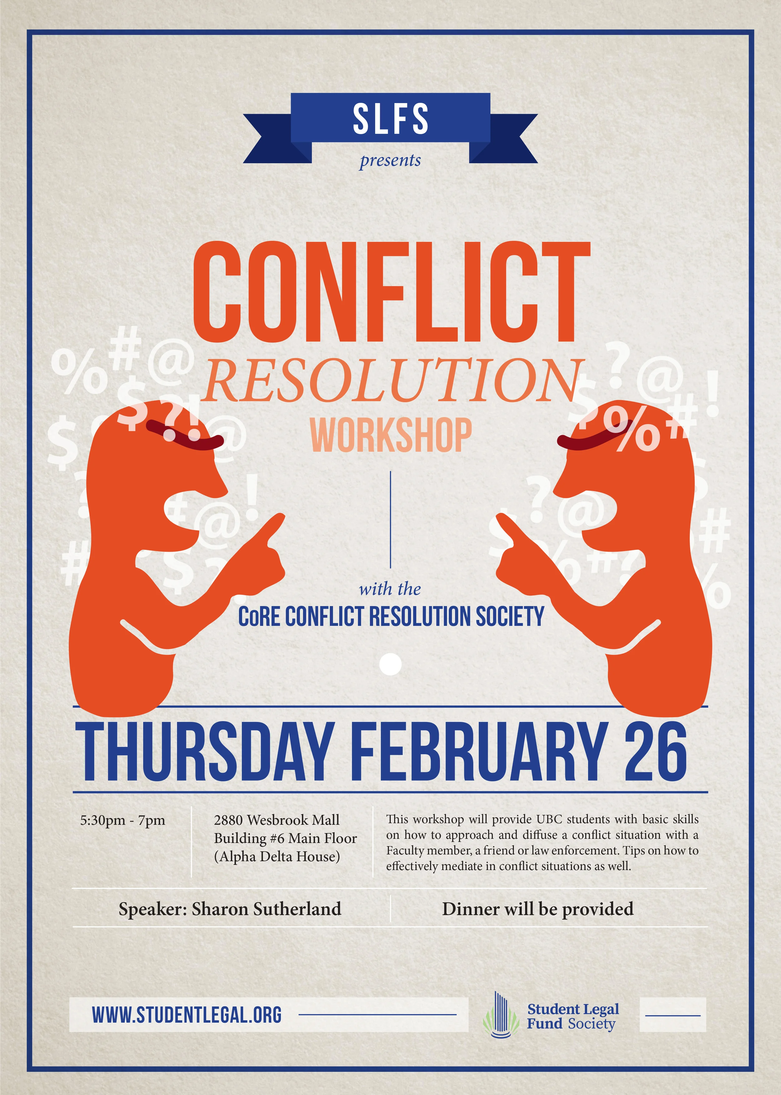 SLFS Presents-the Conflict Resolution Workshop