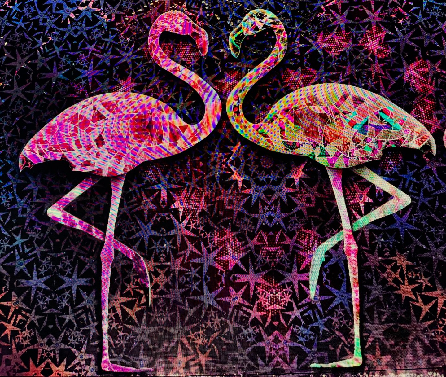 #flamingos #art #mosaic #artinstallation 
A couple of less fierce birds!