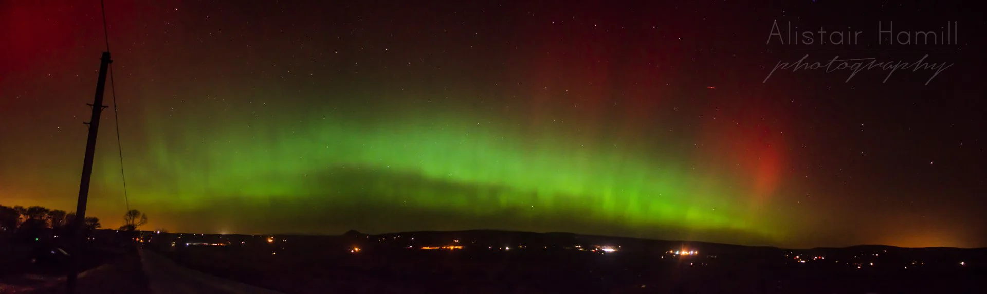 The most spectacular of auroral displays at the Colin Road, Ballyclare.