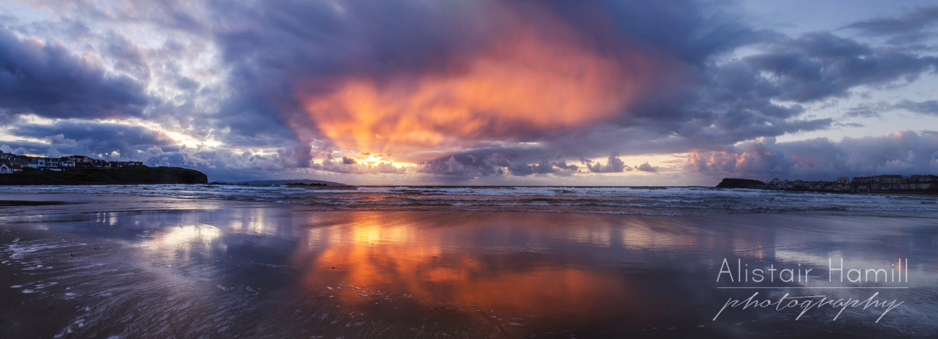 The crepuscular display just after sunset
