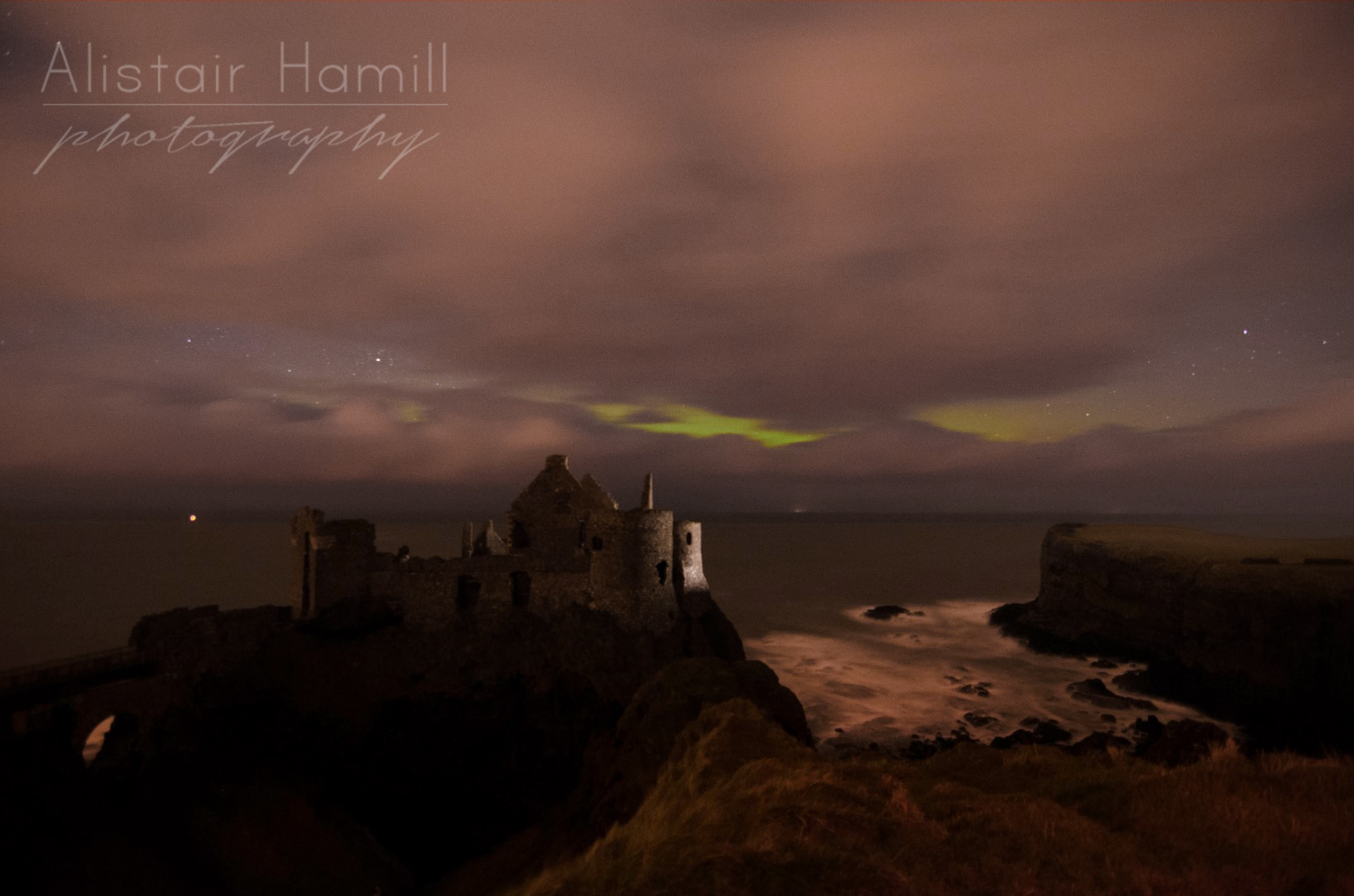 The same photo as above, but this time how it appears on camera. The combination of long exposure, a sensitive light sensor and a white open aperture allow you to see colour in camera that is just not visible to the naked eye.