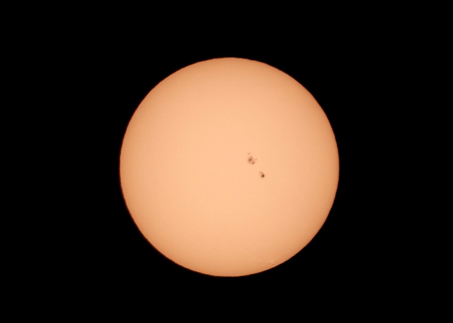Region 2371, photographed from my drive way on Tuesday 23 June. It the largest sunspot region I've photographed to date.