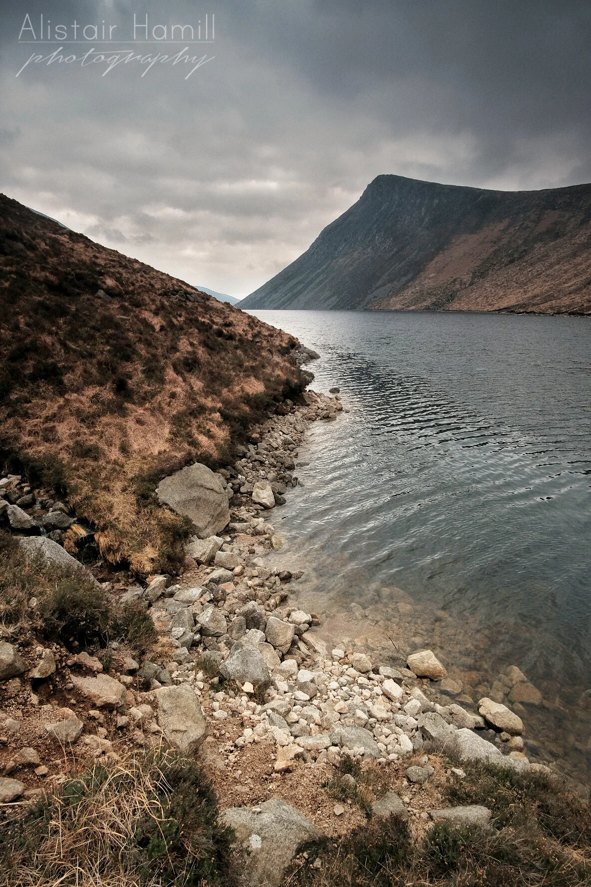 From the shores of Ben Crom Reservoir, looking towards Ben Crom mountain