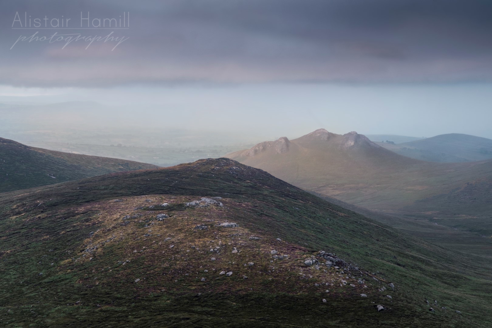 The summit tors of Hen, as seen from Pierces Castle