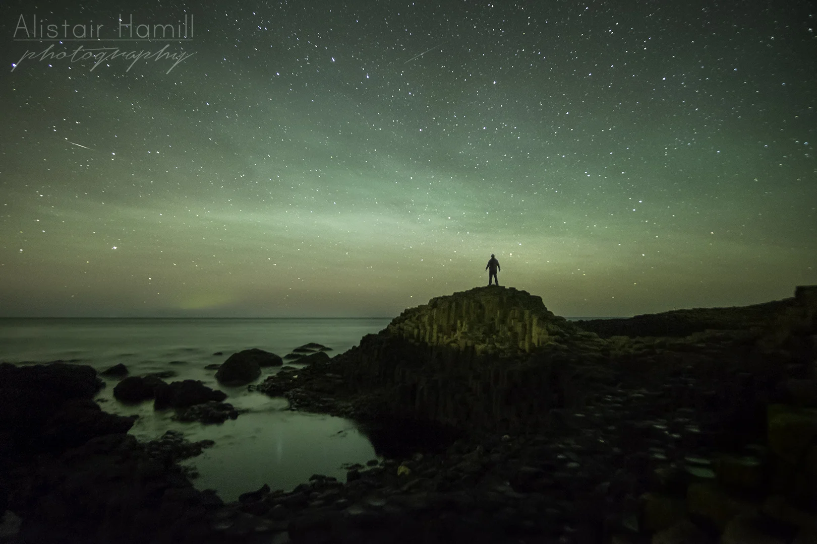 Not only was the light from the airglow bright enough to light the sky and the ocean, but it rippled with structure, courtesy of some gravity waves sweeping up from below.
