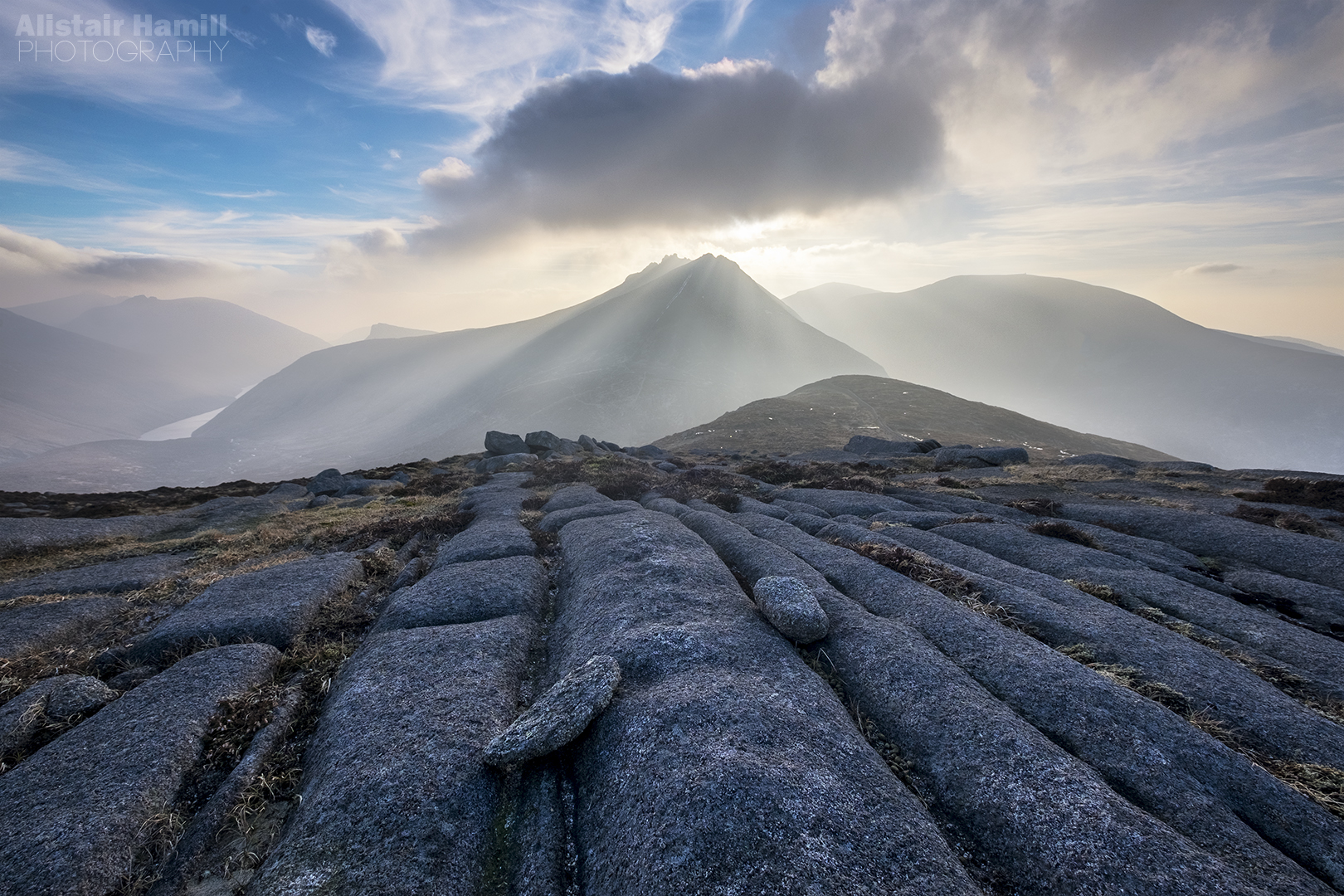 The top of Bearnagh, as seen from the top of Slievenaglogh