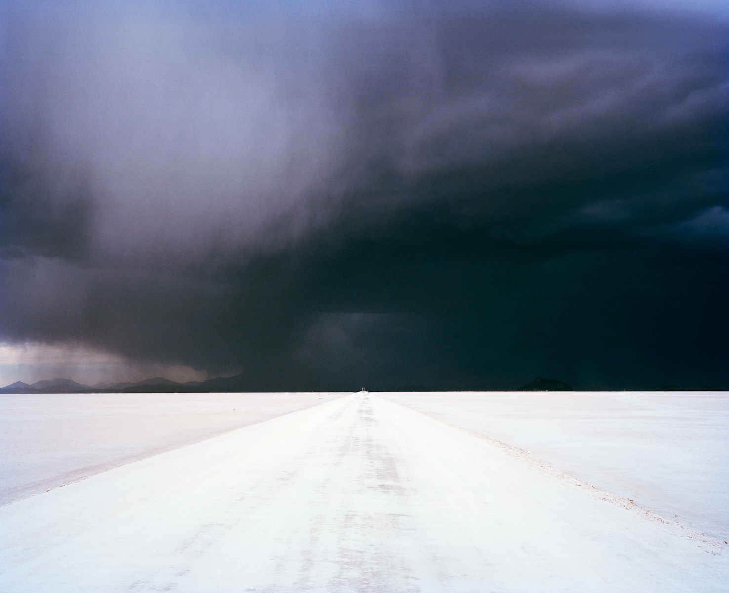   A storm crossing the Salar de Uyuni, Bolivia  