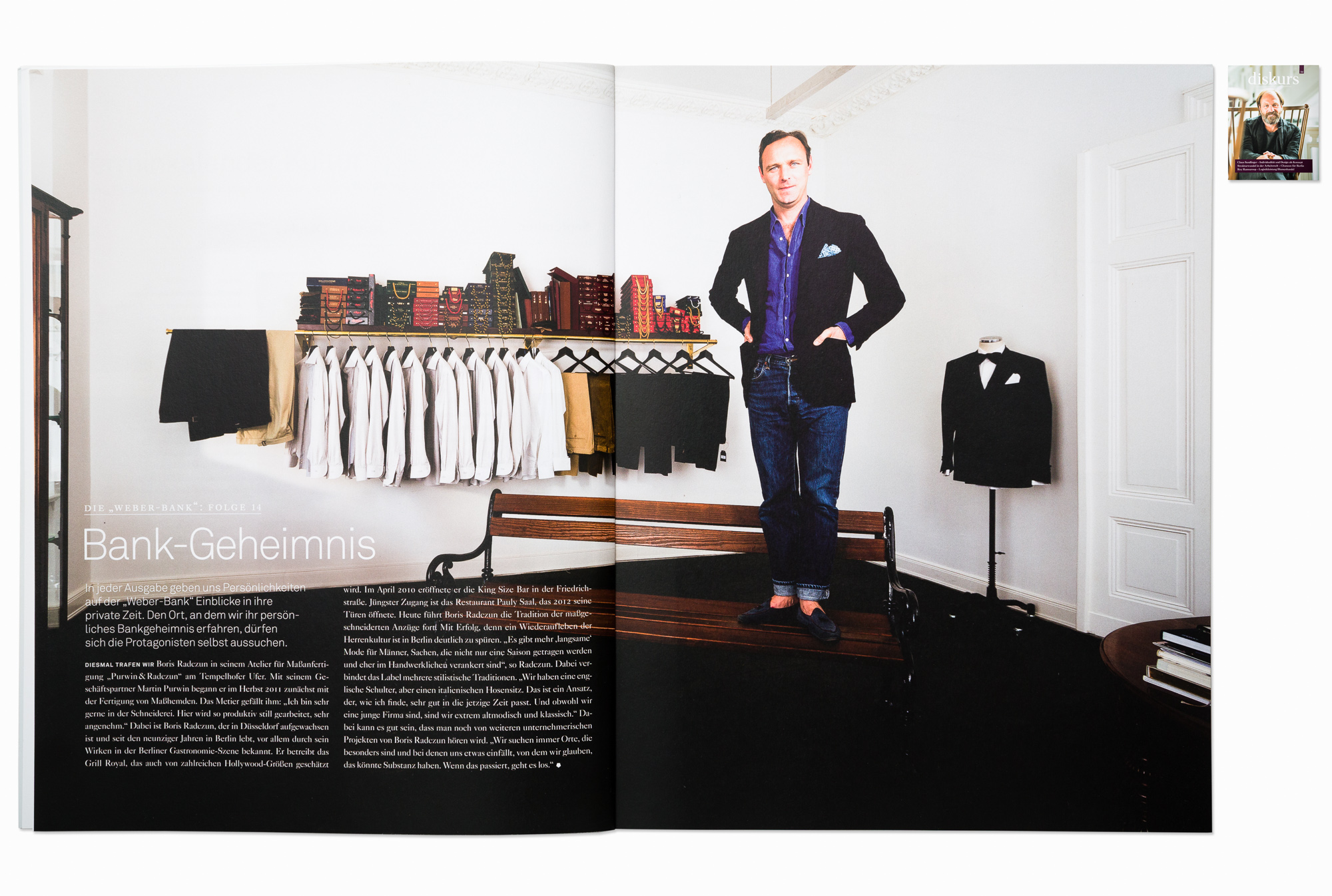   Entrepreneur Boris Radczun for Diskurs magazine, Berlin 2014  