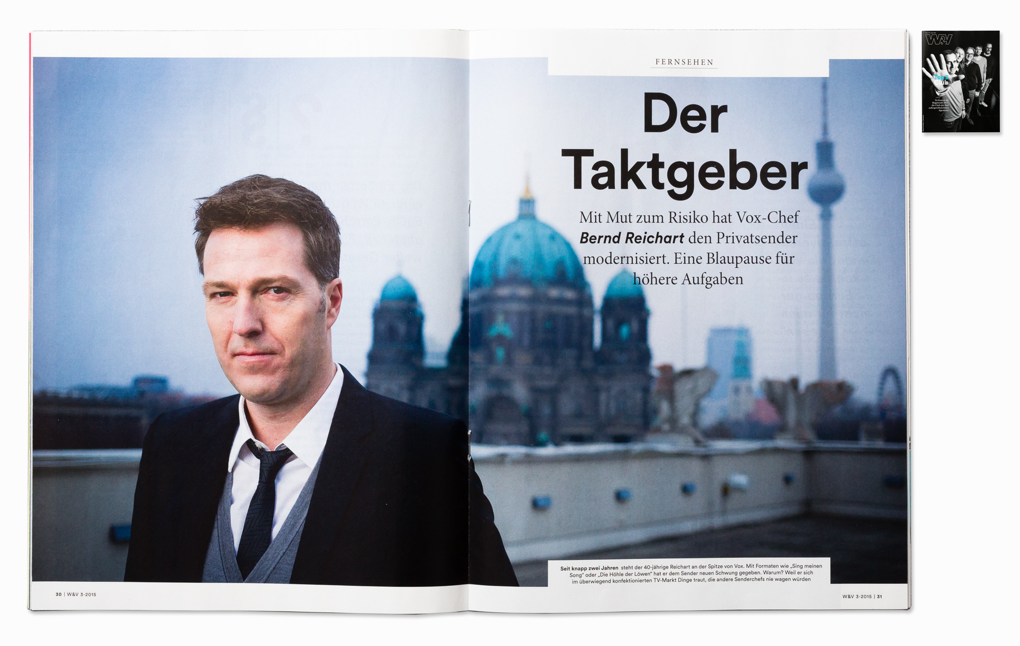   VOX TV Germany CEO Bernd Reichart for W&amp;V Magazine, Berlin 2014  