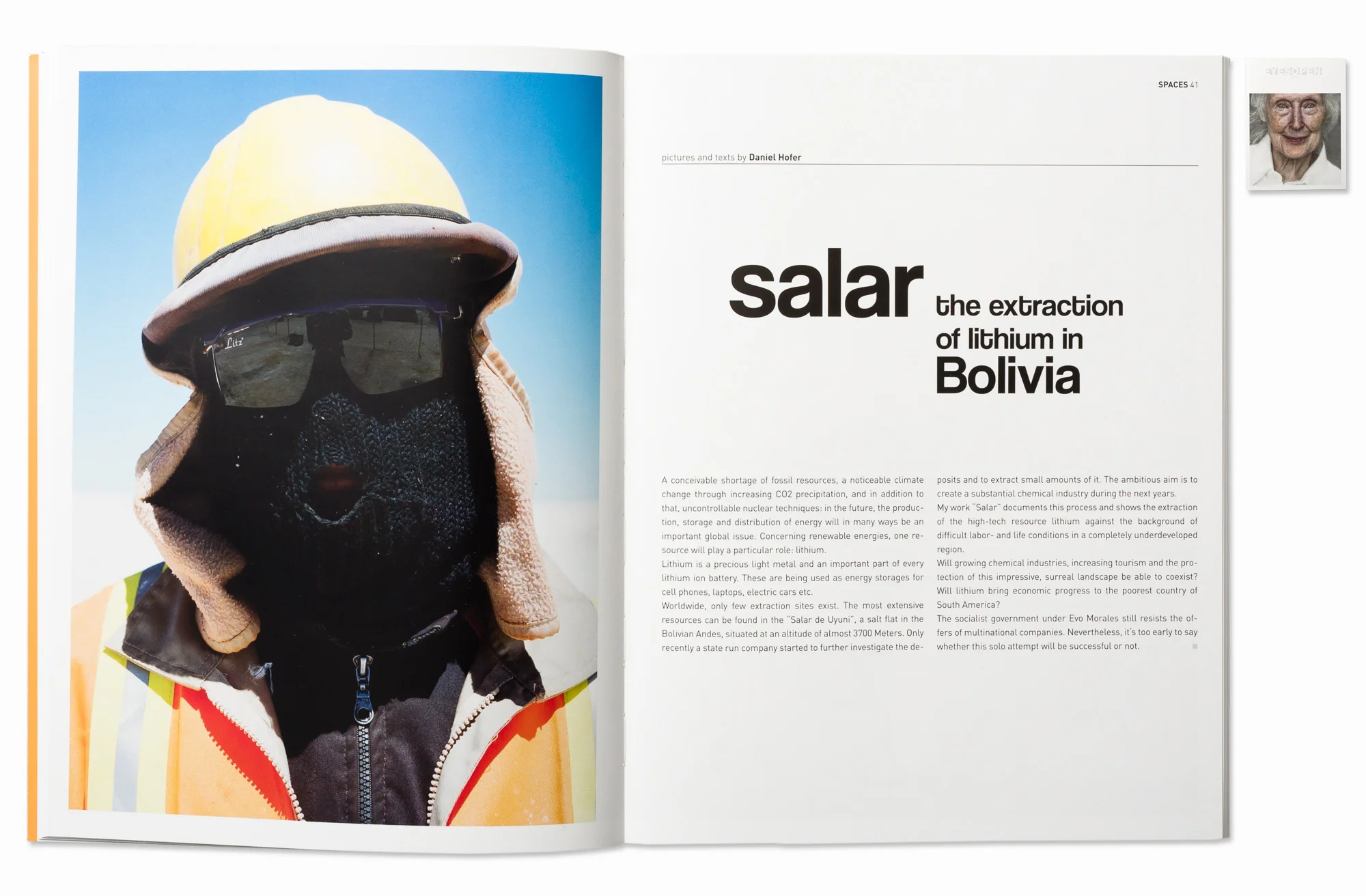 SALAR series published in Eyes Open magazine (Italy), 2014