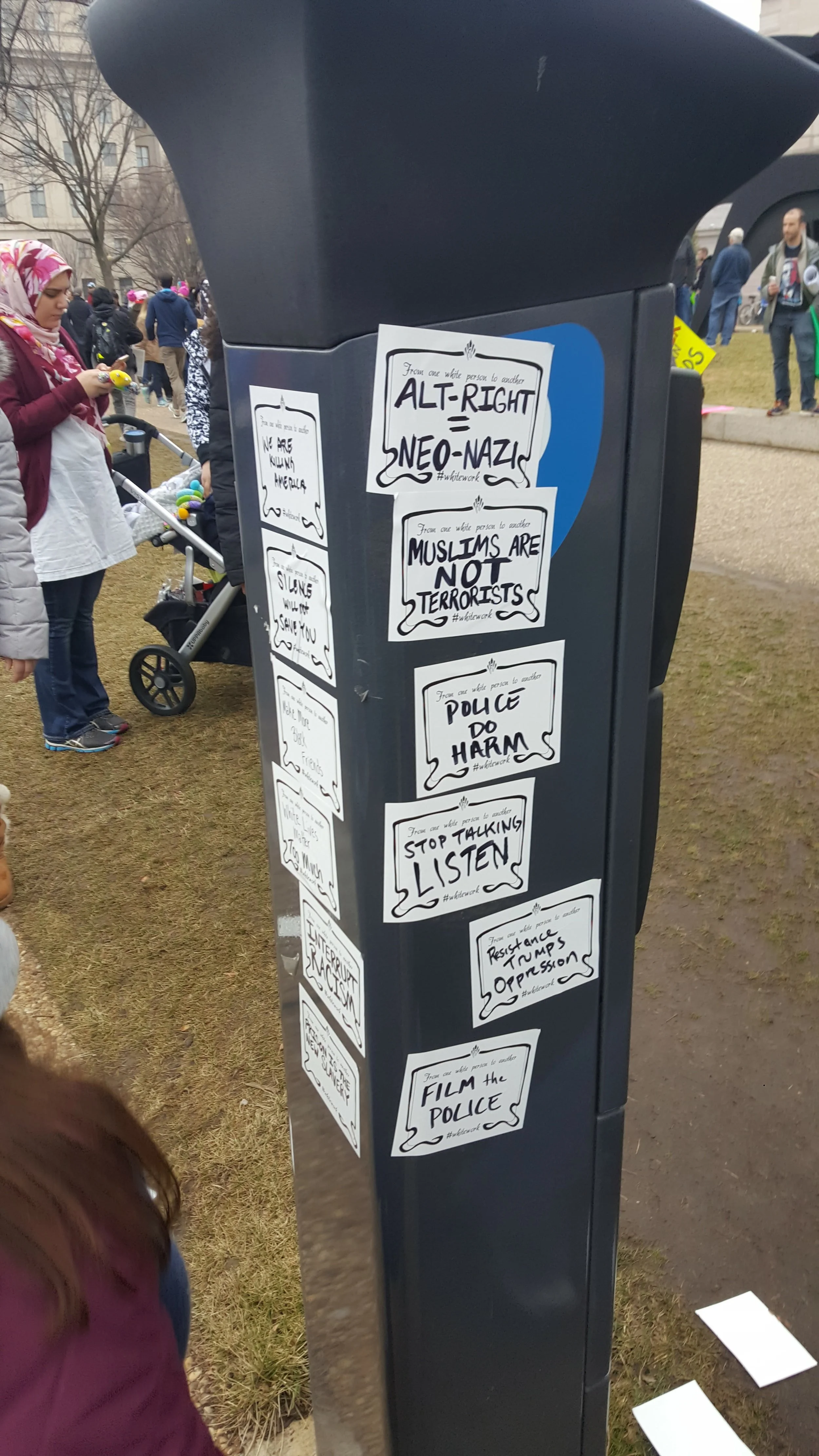 Whitework sticker's Women's March DC 1/21/17