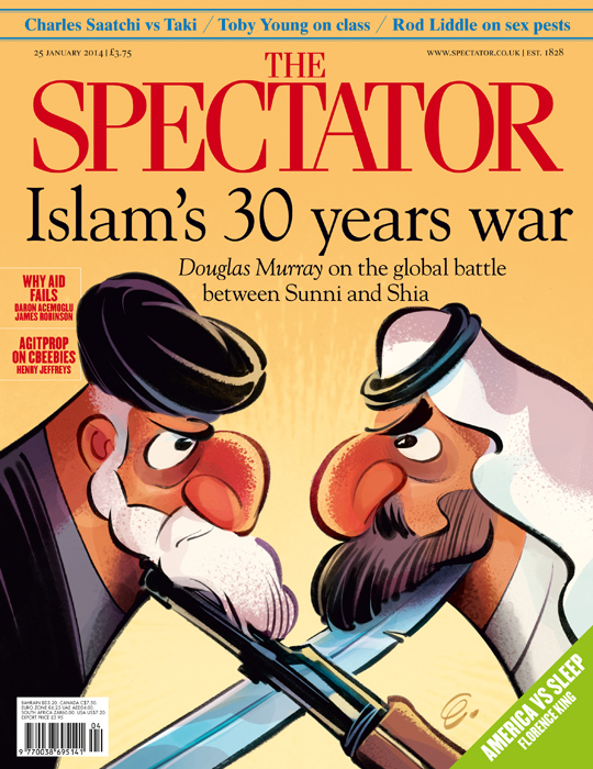 "Sunni Vs. Shia" Cover art for The Spectator (UK) -- Illustration © Anton Emdin 2014. All rights reserved.