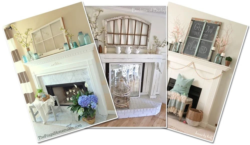 Images from left to right: The Frugal Homemaker , Buckets of Burlap , & House by Hoff