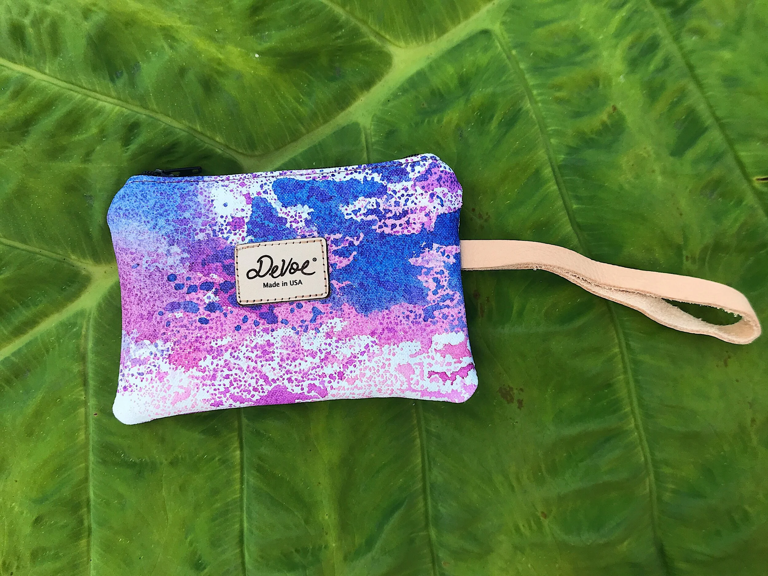 Hand printed credit card holder