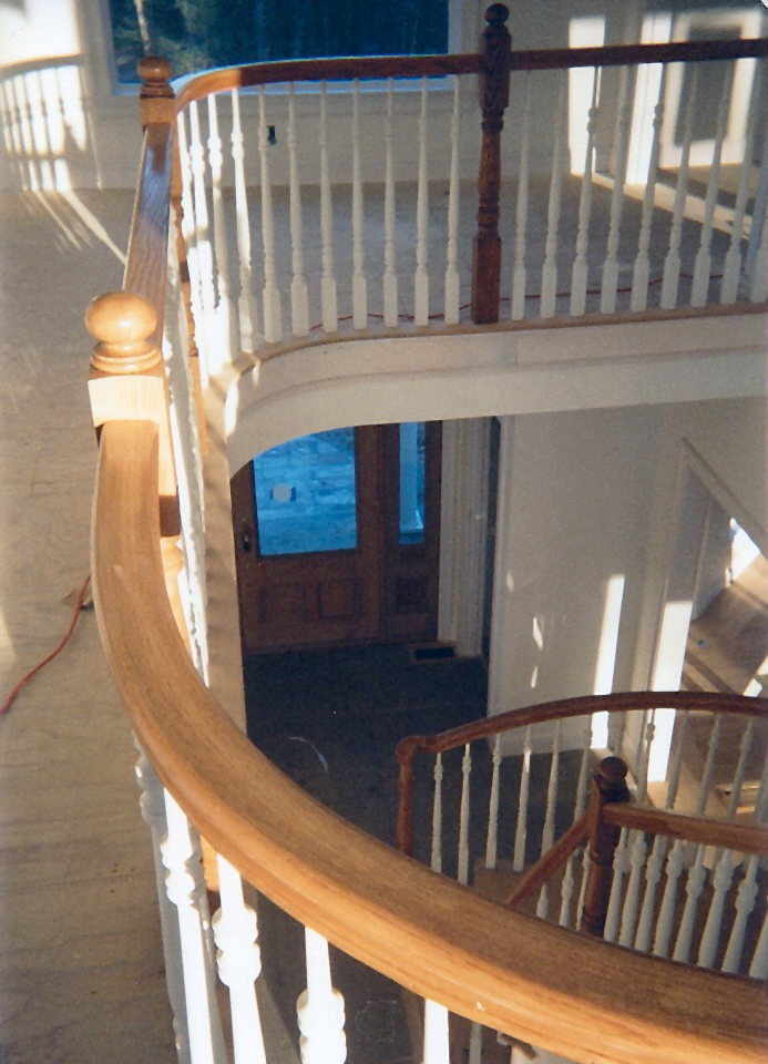 Curved staircase after