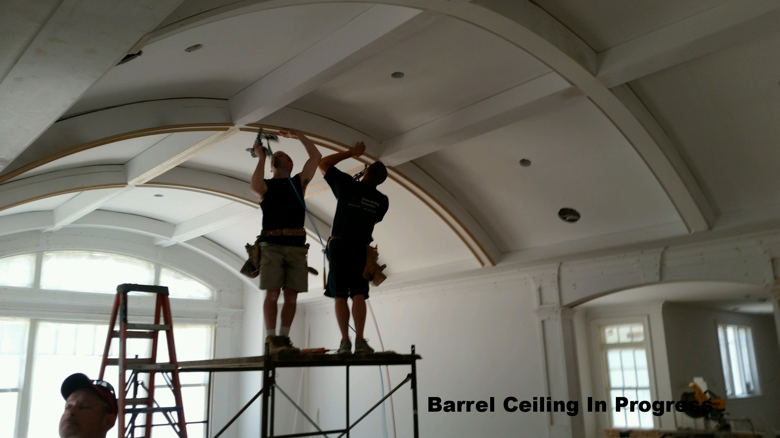 Barrel Ceiling In Progress.jpg