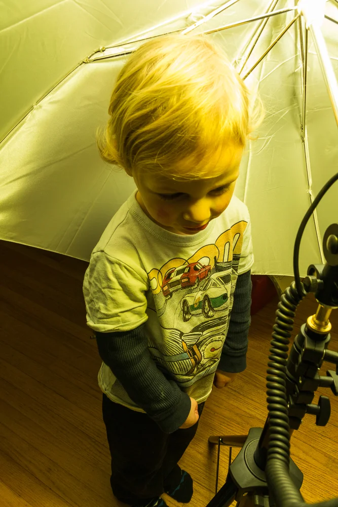 Hiding from "the rain."
