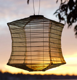 Soji Silk Effects Square Solar Lantern