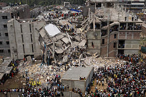 Savar Building collapse in Bangladesh garment district.