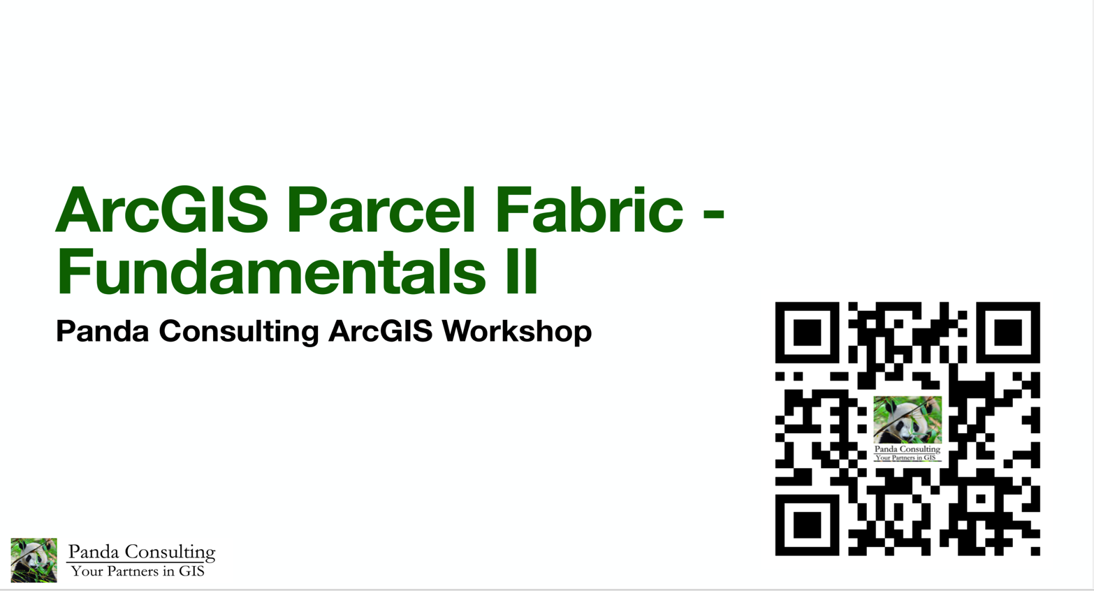 ArcGIS Parcel Fabric Fundamentals II — Panda Consulting