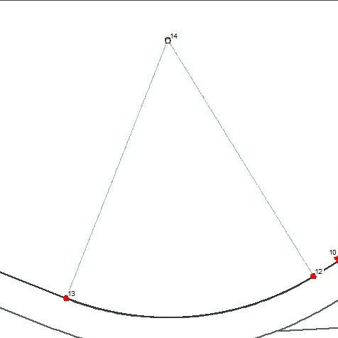 A Curve as defined in the Parcel Fabric