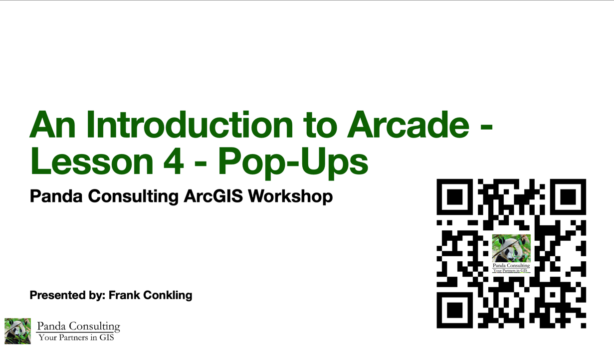 Introduction to Arcade - Lesson 4 - Pop Ups — Panda Consulting
