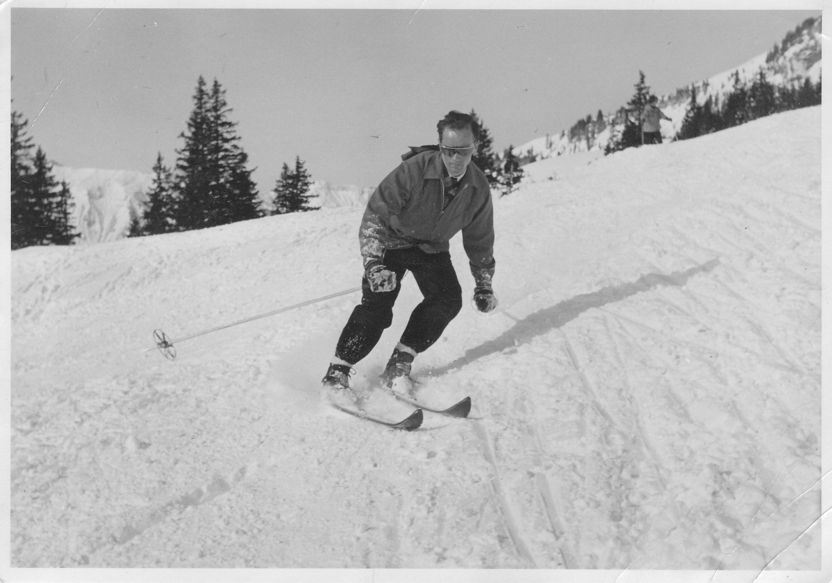 Alastair skiing the Swiss Alps.