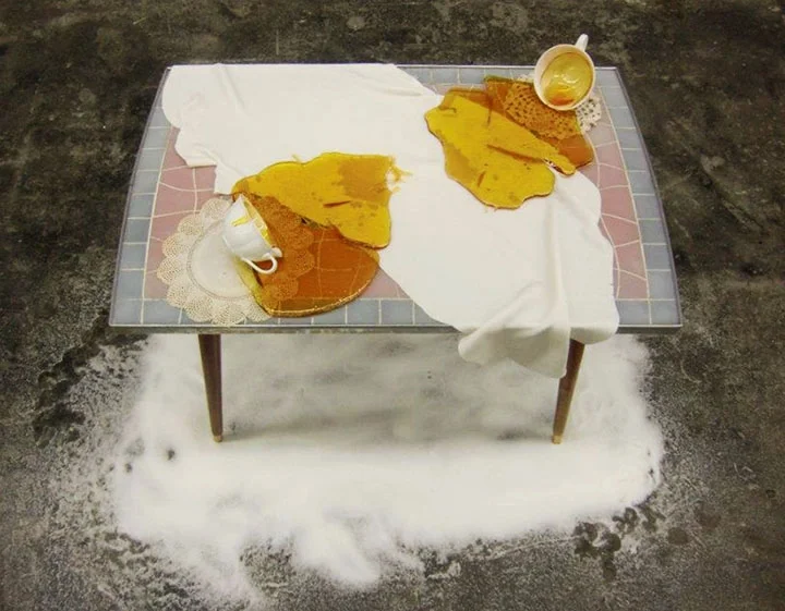  Installation ofCast sugar, &nbsp;cake fondant, and raw sugar. Berlin Germany2013. 