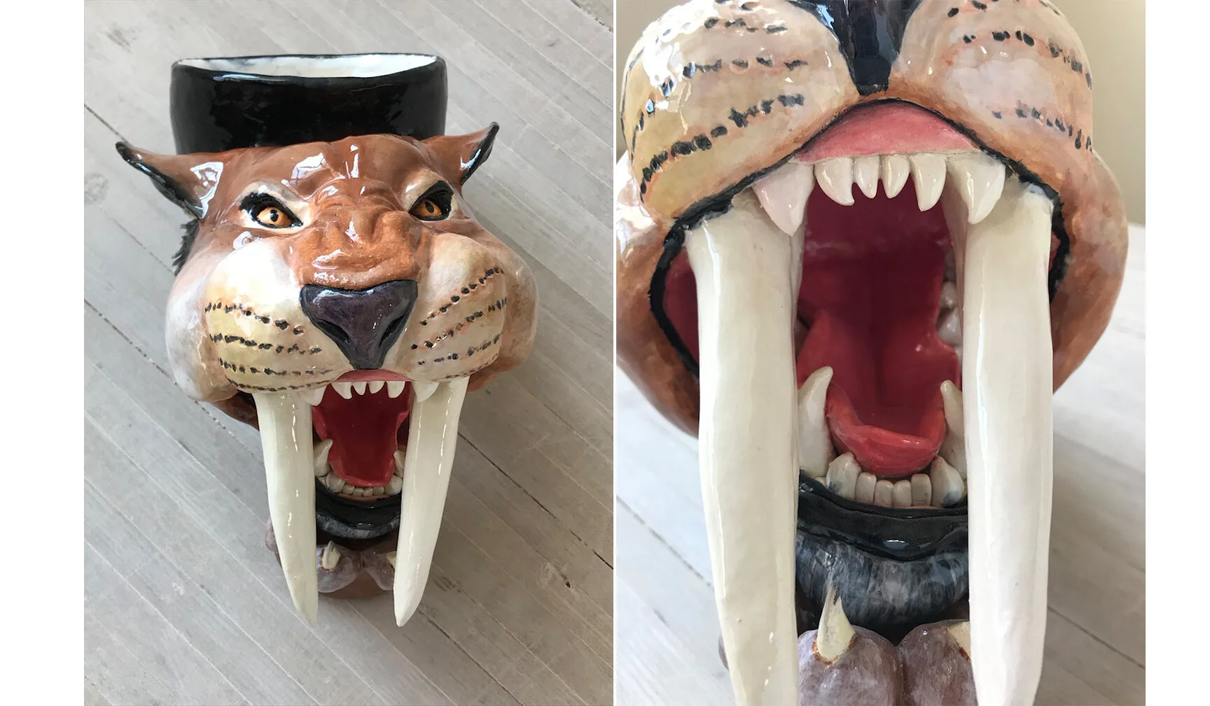 Rhyton - Sabre Tooth Tiger (detail)