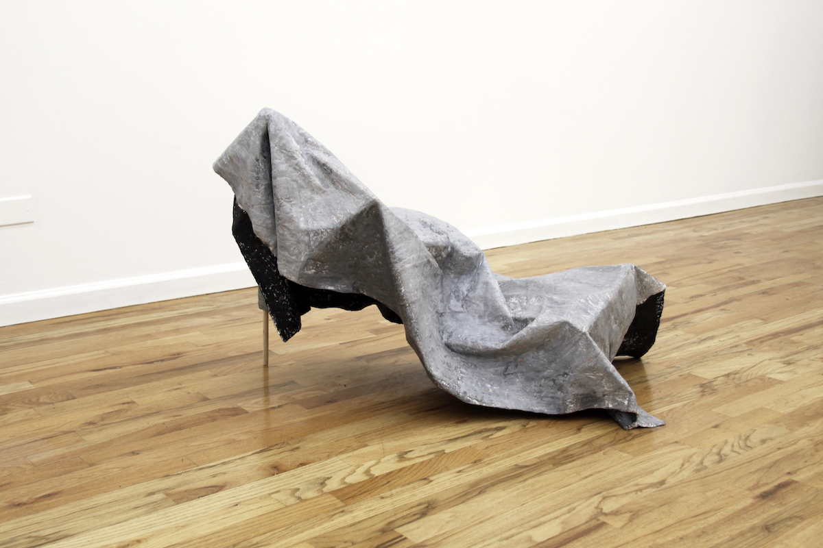Cloud of Unknowing , 2016 Papier-mâché, plaster, paint and stick, 43x18x27 Inches