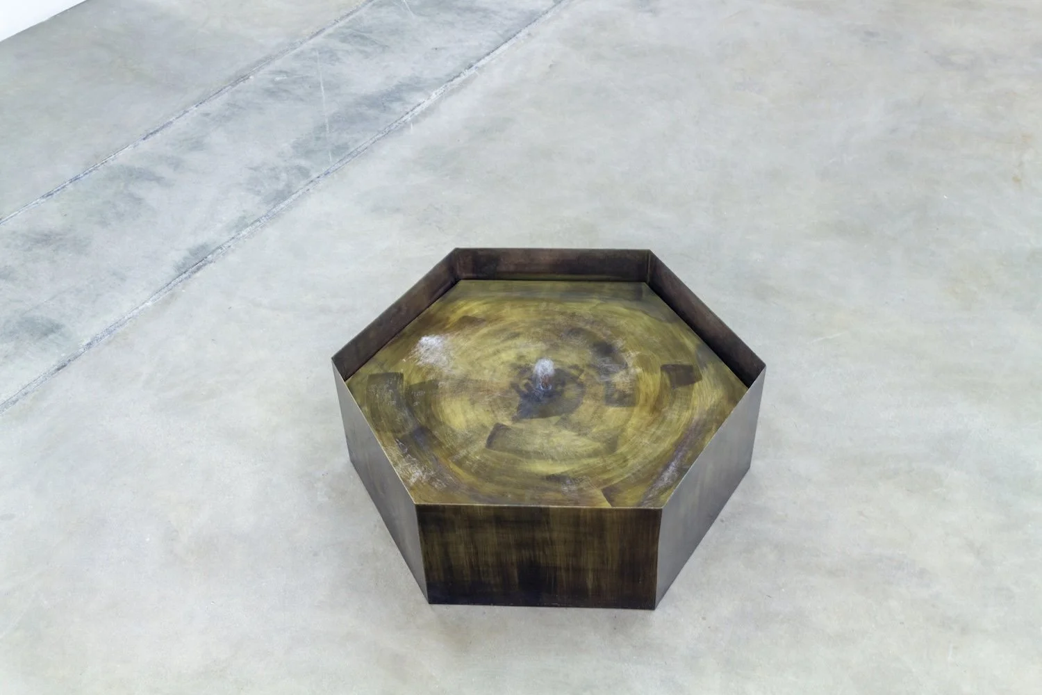 Fountain, 2020, patinated brass, 35x35x12 inches
